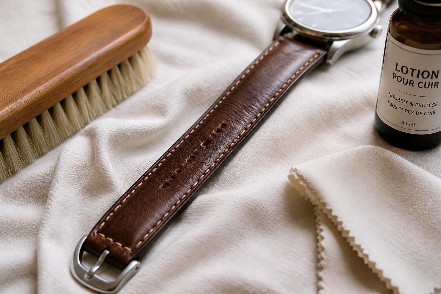 découvrez comment nettoyer un bracelet en cuir sans l'abîmer grâce à notre guide détaillé, avec des méthodes adaptées à chaque type de tannage pour préserver sa qualité et sa beauté.