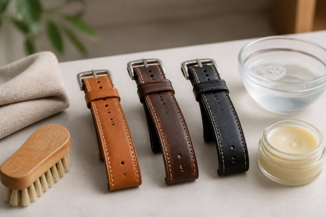 découvrez comment nettoyer efficacement votre bracelet en cuir sans l'endommager, avec des méthodes adaptées à chaque type de tannage pour préserver sa qualité et sa beauté.